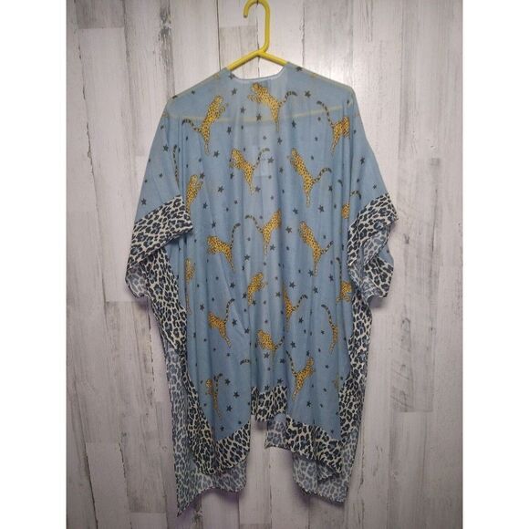 NWT JC Sunny Just Classic Duster Open Kimono Bathing Suit Cover Up One Size - Picture 3 of 3